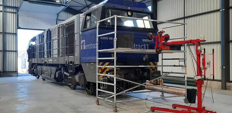 Intervention sur locomotive | réparation de vitrage