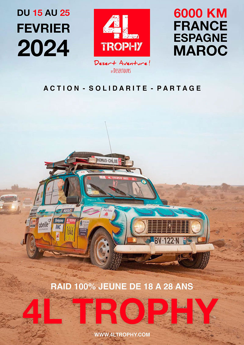 Glass'assistance est fier de sponsoriser l'équipage 854 au 4l trophy.